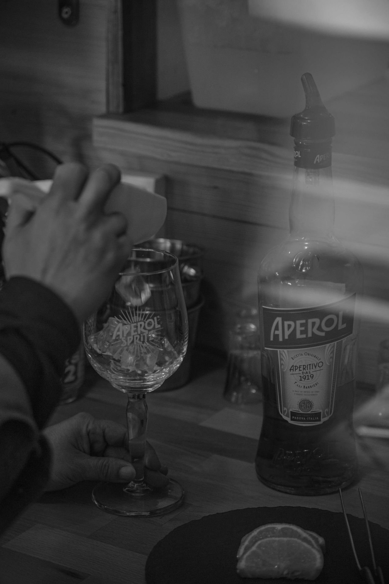 An Aperol Spritz to start